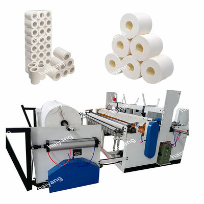 Automatisches prägeartiges und perforiertes Toiletten-Seidenpapier, das Rückspulen Papiermaschine herstellt